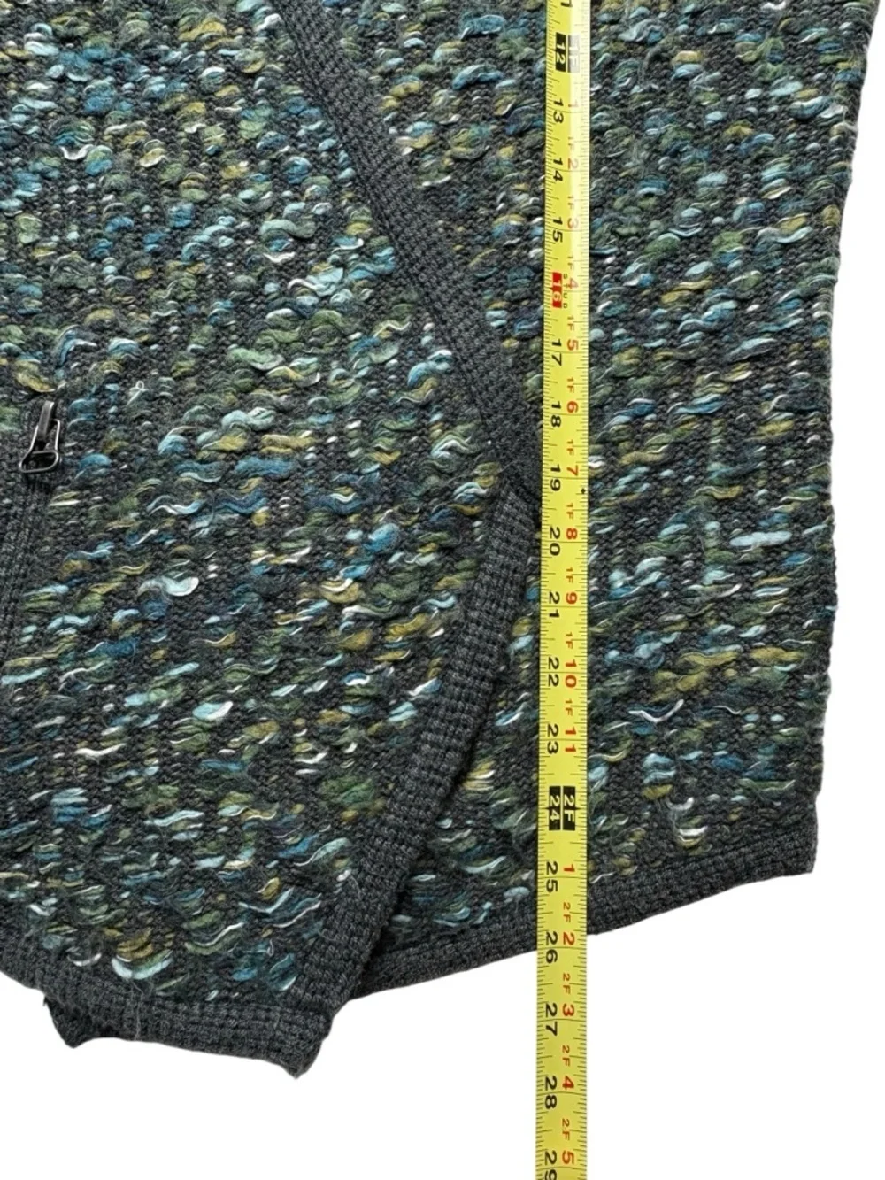 Anthropologie Moth Keavy Jacquard Open Cardigan Chunky Knit Cocoon Size M *Read